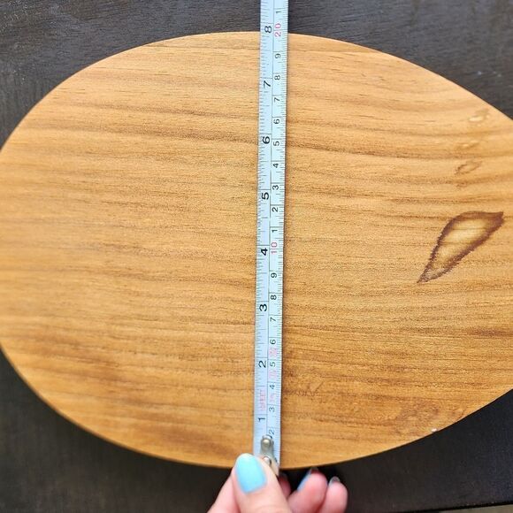 Oval Wood Ware Board for Decor, Charcuterie, Salad, Serving Tray, Cast - Picture 5 of 6